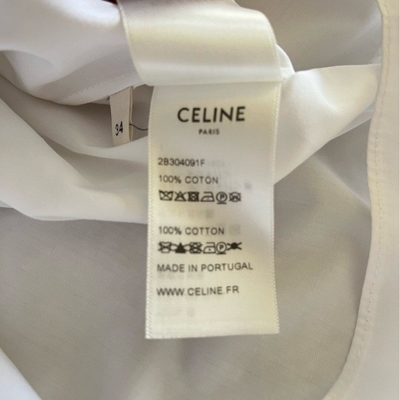 CELINE St Tropez Blouse with Broderie Anglaise - White - Size 34 - Picture 12 of 13